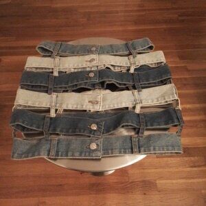 JEAN STRAPPED SKIRT